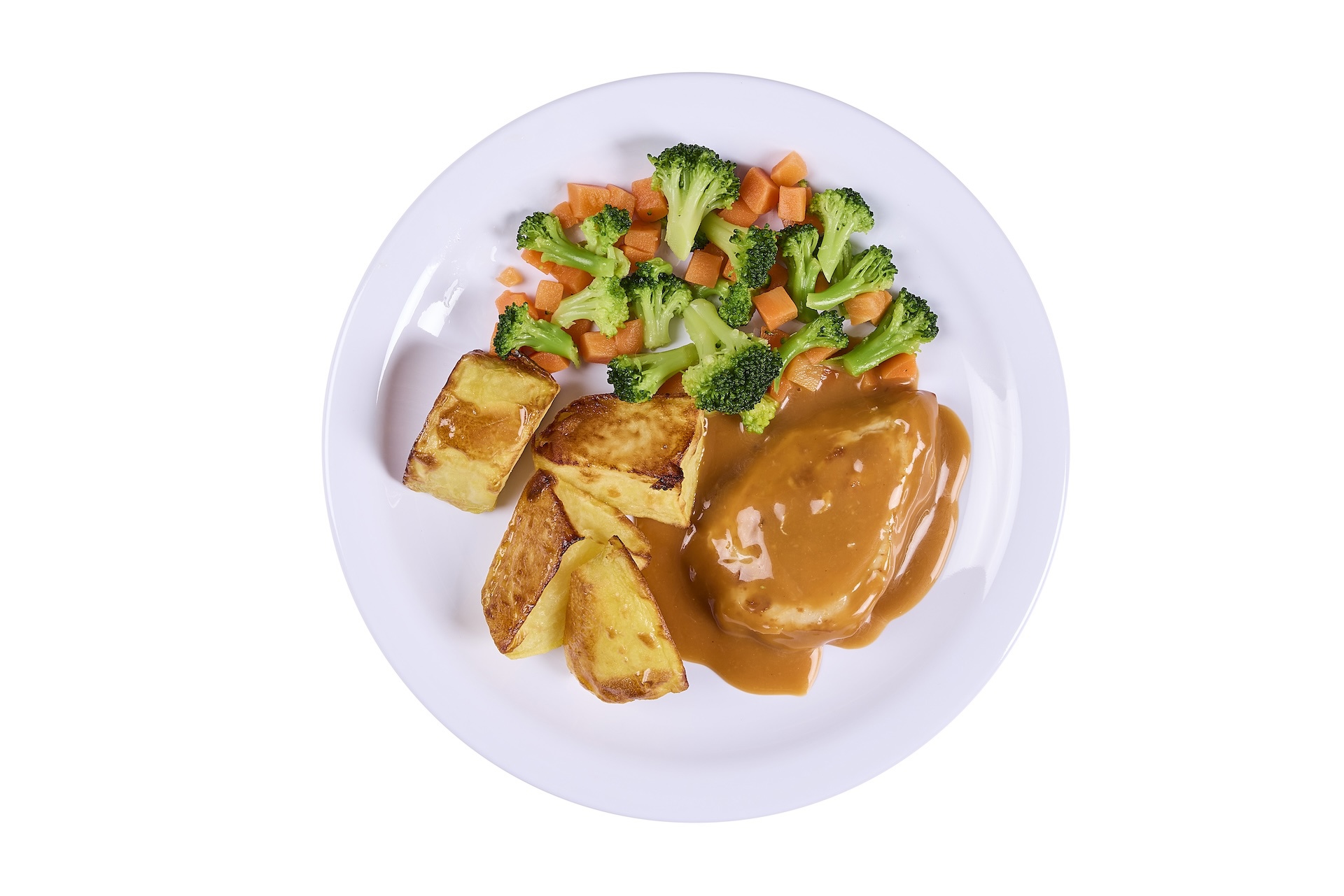 Roastchickeningravysmalldarkroastpotatoes 93380742