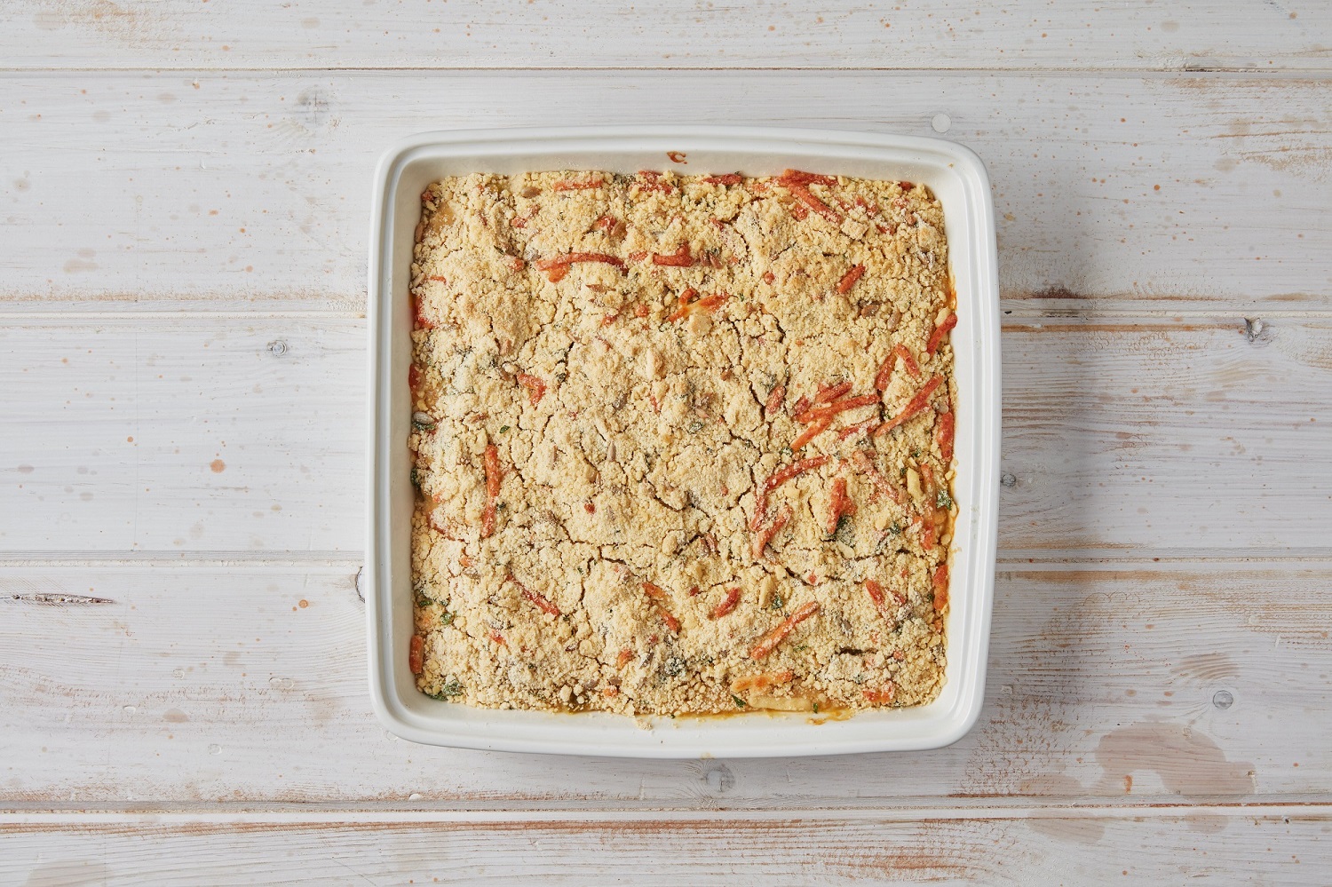 Cheesy Leek and Carrot Crumble 